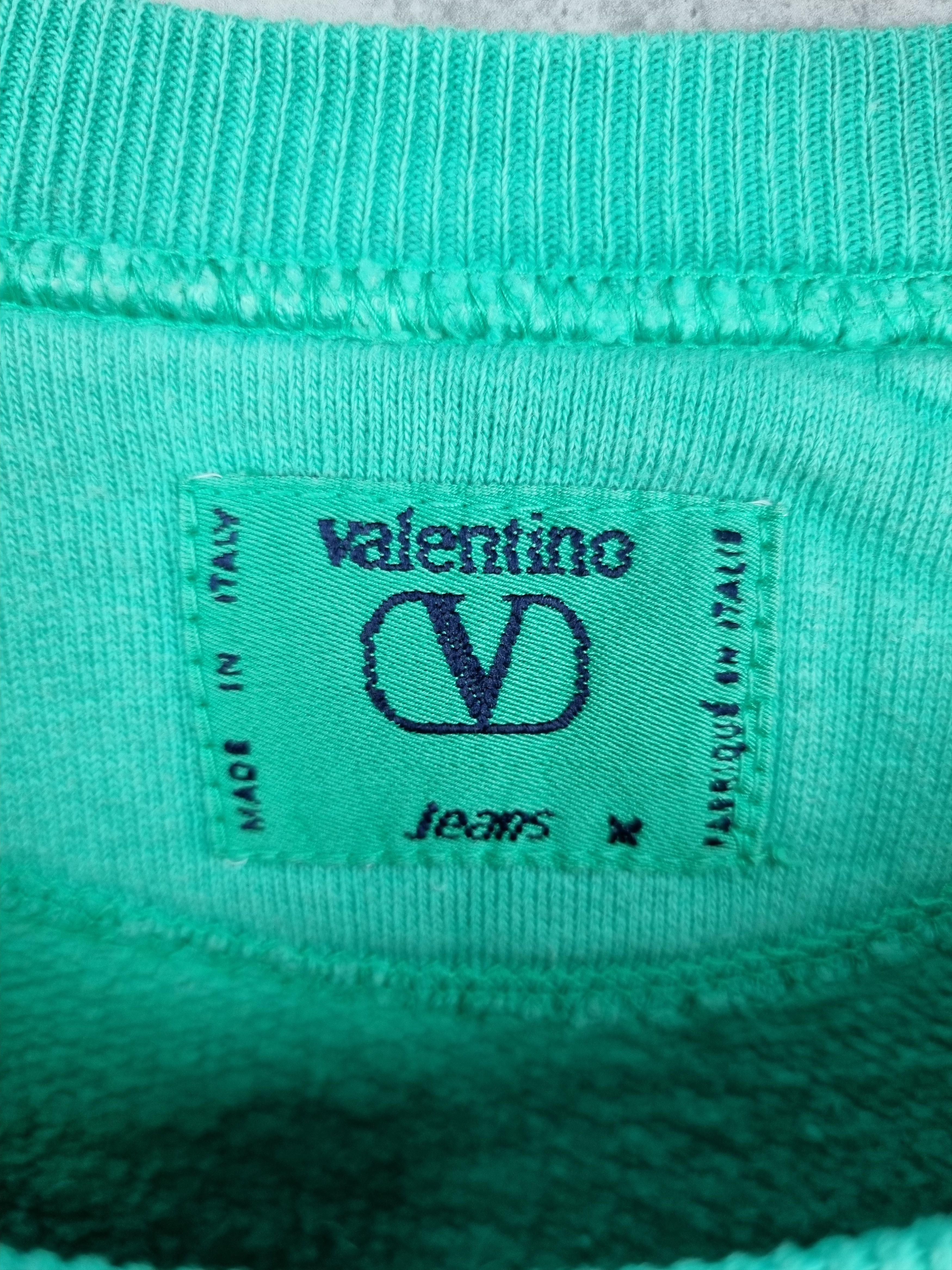 Valentino × Vintage 90s Valentino Big Logo Oversized Mint Sweatshirt Size US M / EU 48-50 / 2 - 11 Thumbnail
