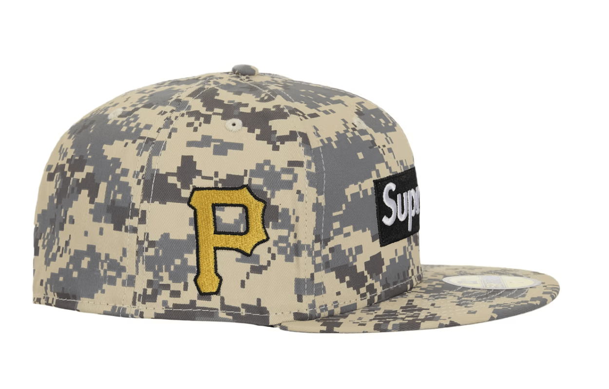 Supreme MLB Teams Box Logo New Era 59Fifty Cap Camo 7 1/2
