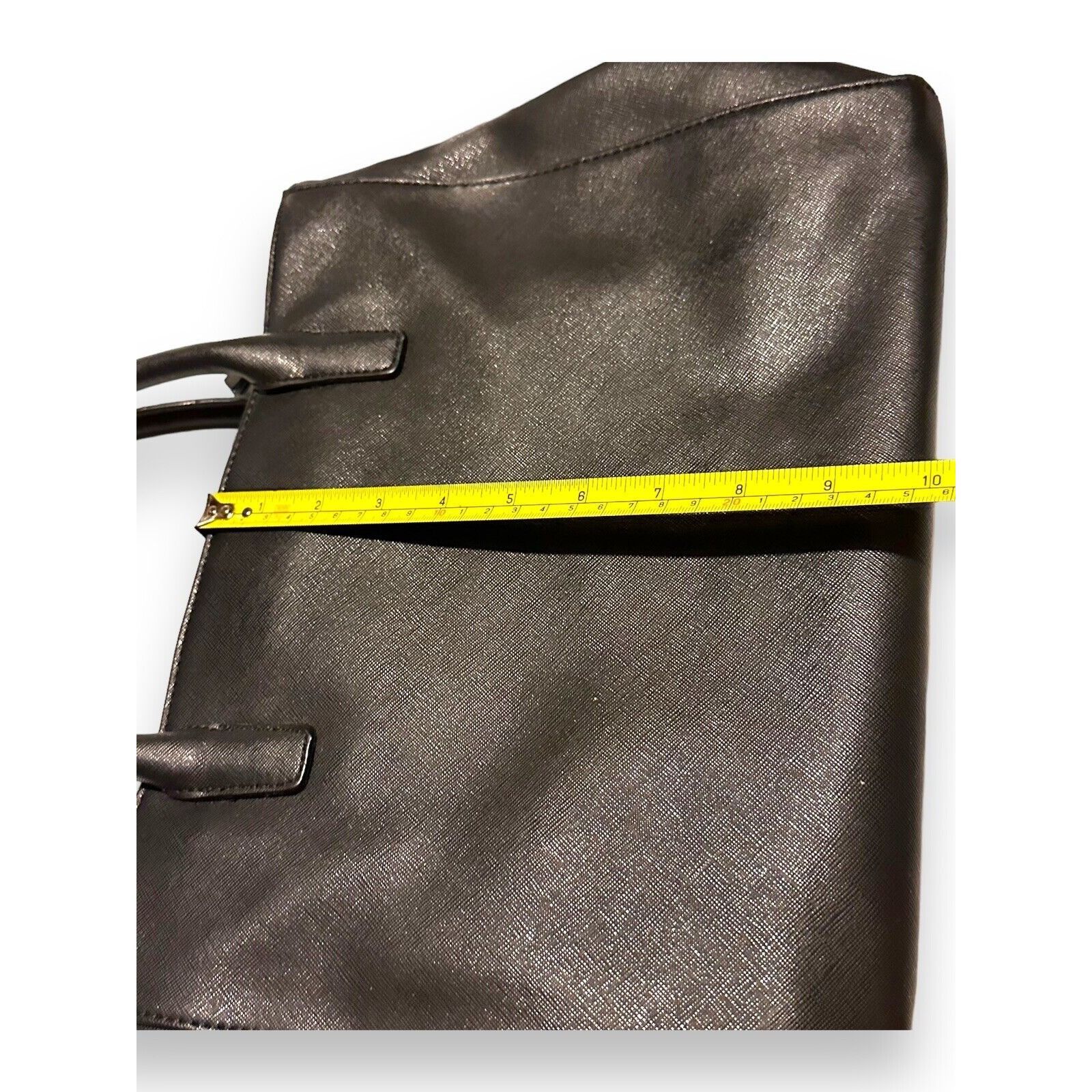 Nine West NINE WEST Handbag Shoulder Strap Textured Black Faux Leather Size ONE SIZE - 15 Thumbnail