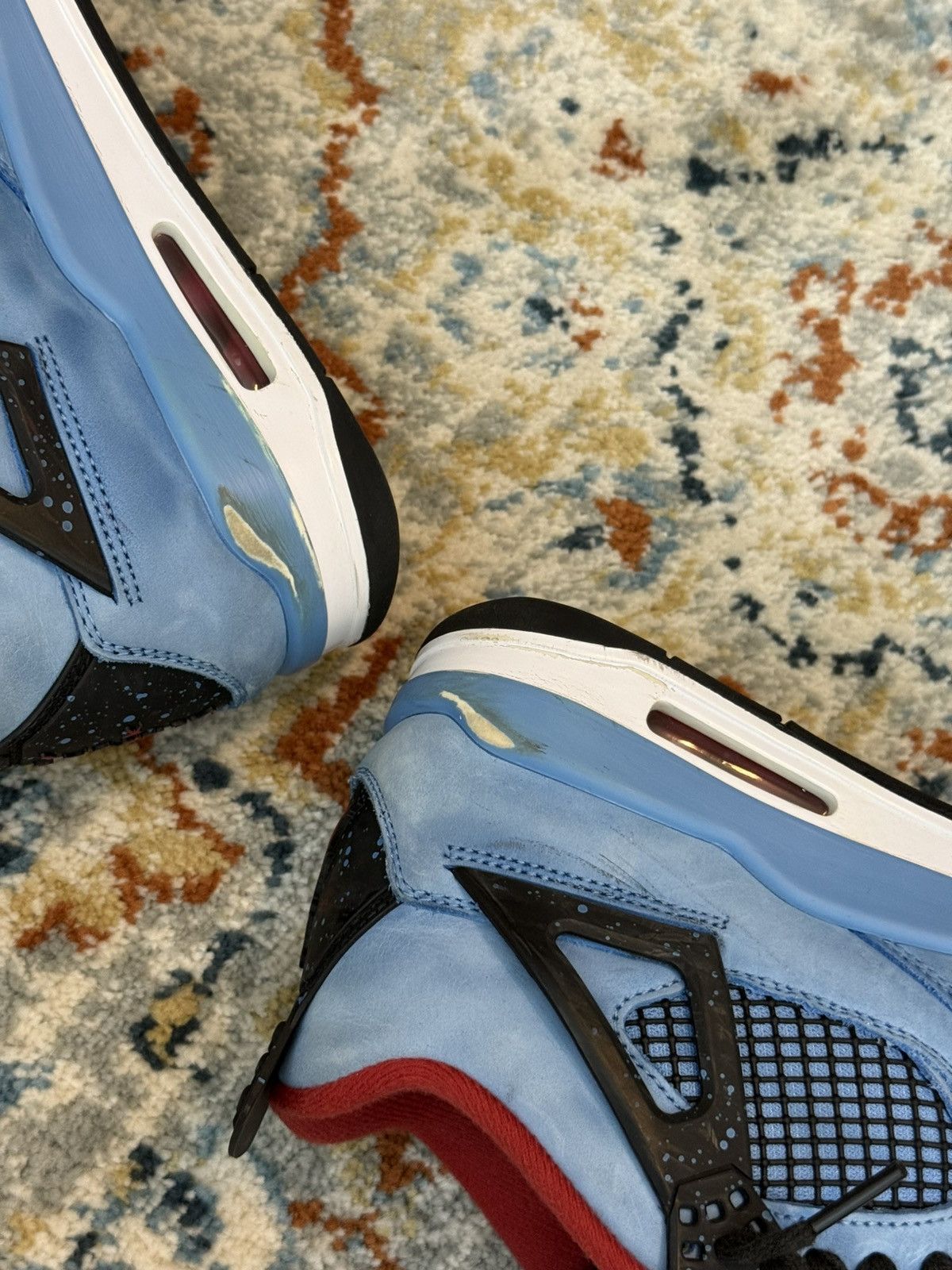 Jordan Brand × Travis Scott Travis Scott x Air Jordan 4 Blue Trainers HiTop high shoes Size US 8 / EU 41 - 17 Thumbnail