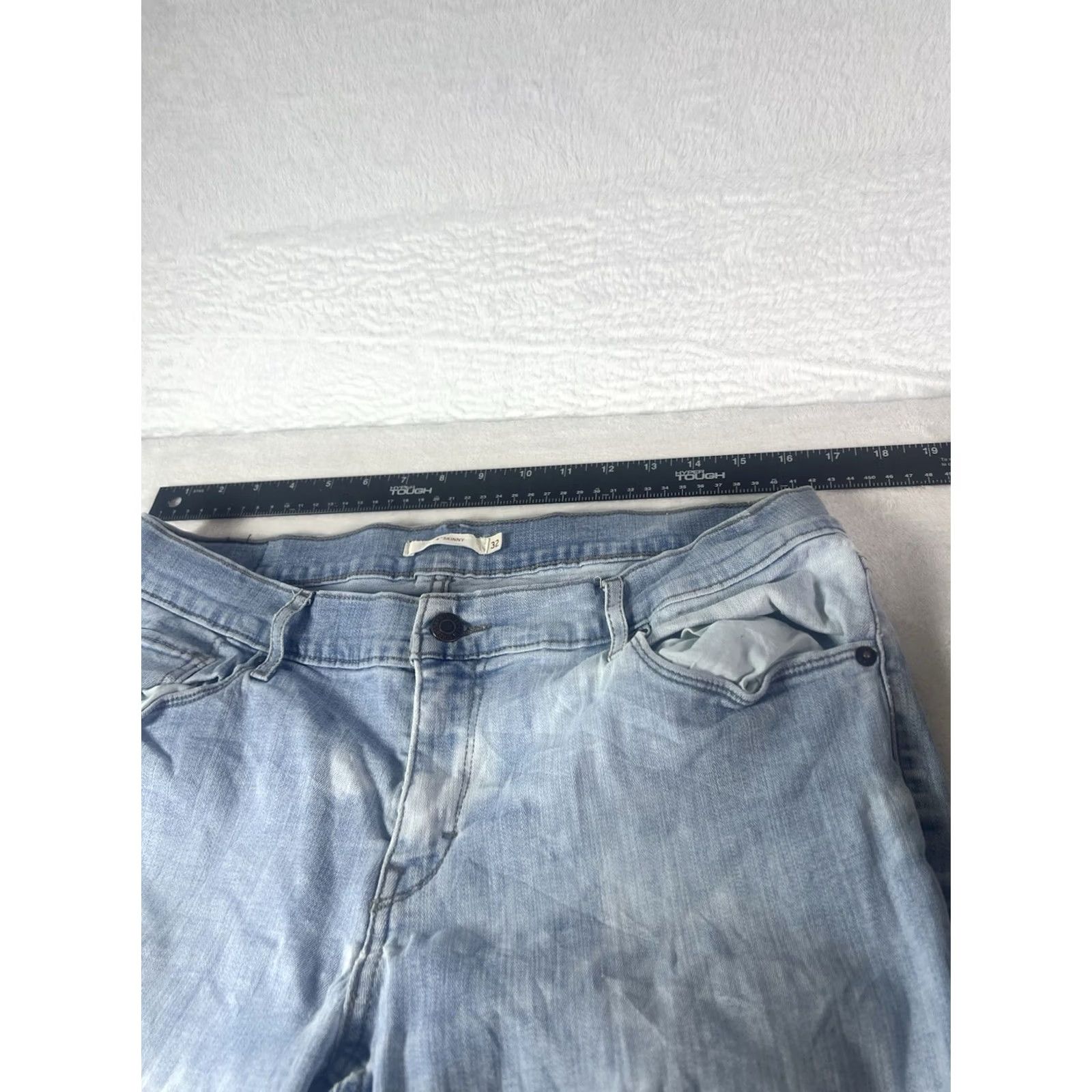 Levi's Levi’s Women’s 524 Skinny Jeans Light Denim Size 32x32 Blue Denim Cotton Blend Jeans Size 24" / US 00 / IT 34 - 6 Thumbnail
