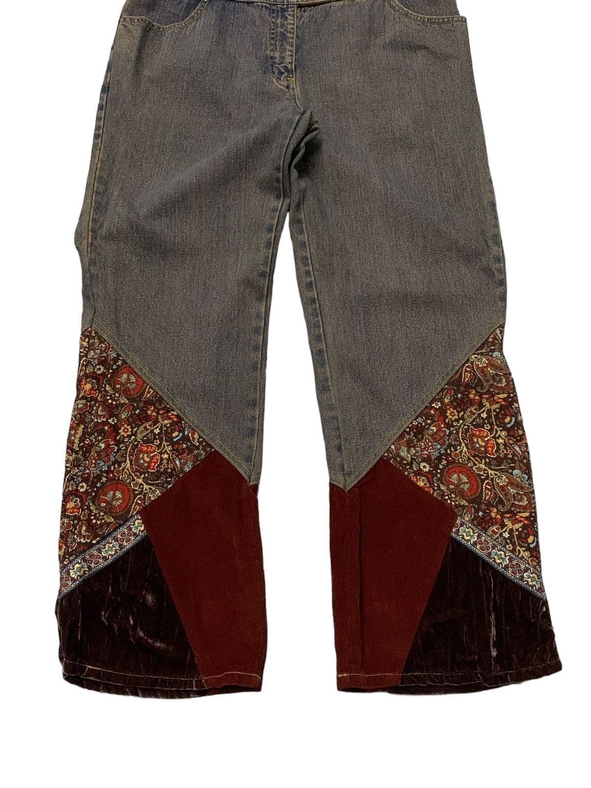 Faded Glory Faded Glory Up cycle Flared Hybrid Jeans Size US 34 / EU 50 - 4 Thumbnail