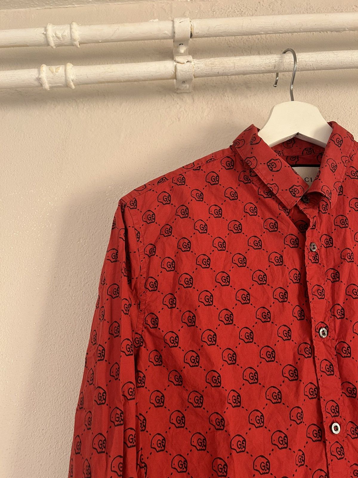 Gucci Gucci Ghost Skull Print Shirt Size US M / EU 48-50 / 2 - 5 Thumbnail