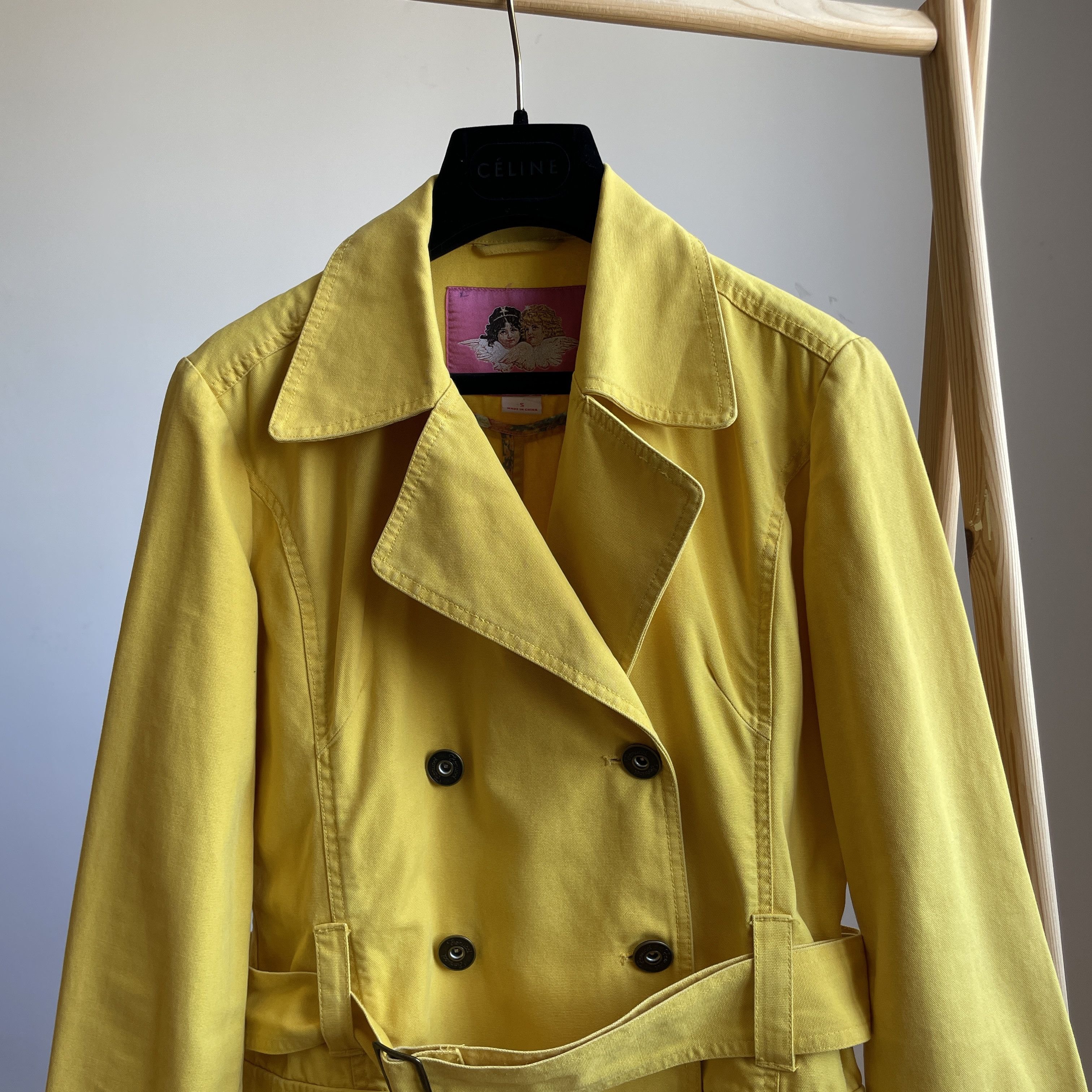 Fiorucci Fiourucci Womens Canvas Double Breasted Trench Coat Size S / US 4 / IT 40 - 3 Thumbnail