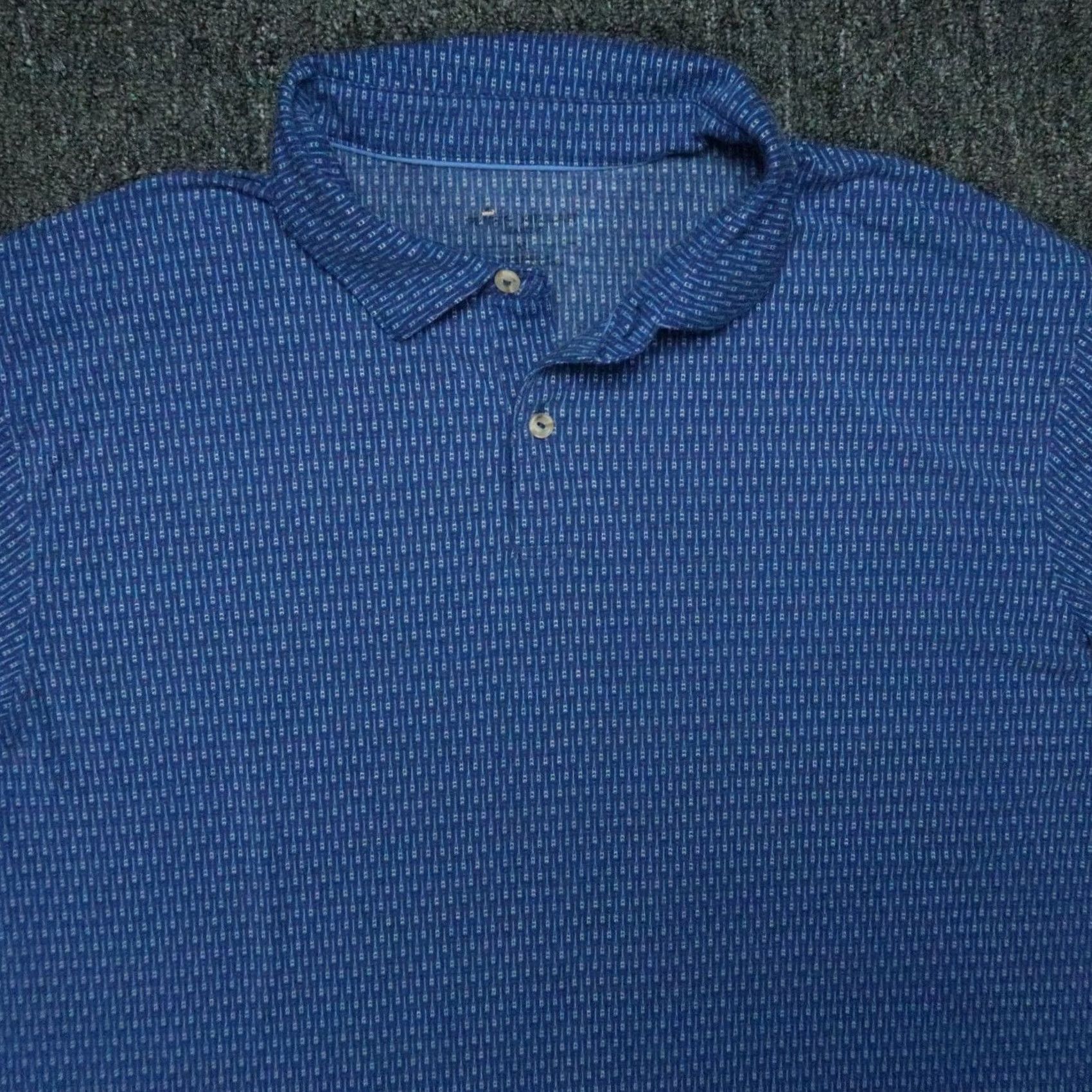 Peter Millar VINTAGE? (No) Peter Millar Shirt Mens XL Blue Seaside Short Sleeve Polo Regular Fit Golf Breathable Lightweight Stretch" Size US XL / EU 56 / 4 - 2 Thumbnail