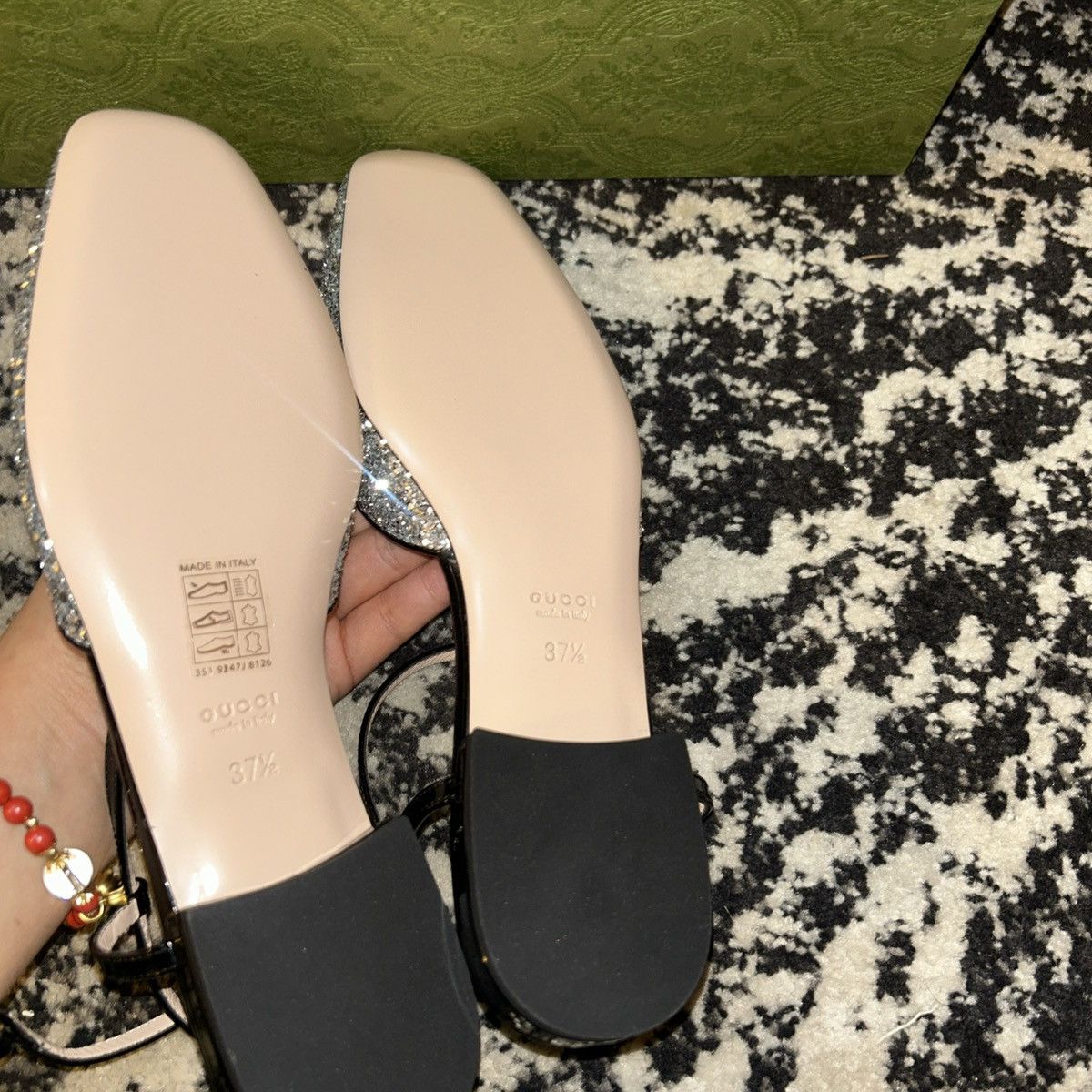 Gucci Gucci Glitter Double G Ballet Flat size 37.5 Size US 7.5 / IT 37.5 - 6 Thumbnail
