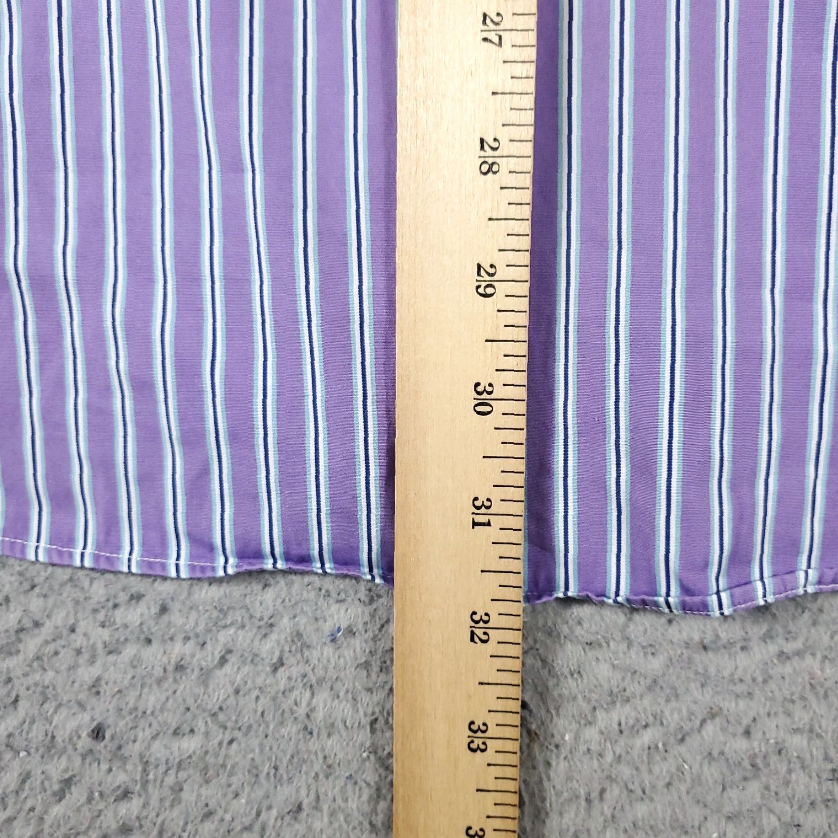Ralph Lauren Ralph Lauren Dress Shirt Mens 17 Purple Striped Long Sleeve Button Down Classic Size 46R - 6 Thumbnail