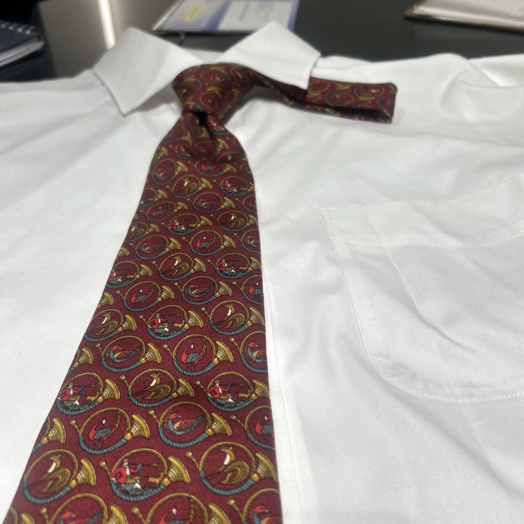 Salvatore Ferragamo SALVATORE FERRAGAMO MEN SILK RED ANIMAL PRINT TIE 57" User: SALVATORE FERRAGAMO MEN'S SILK RED ANIMAL PRINT TIE 57" Size ONE SIZE - 3 Thumbnail