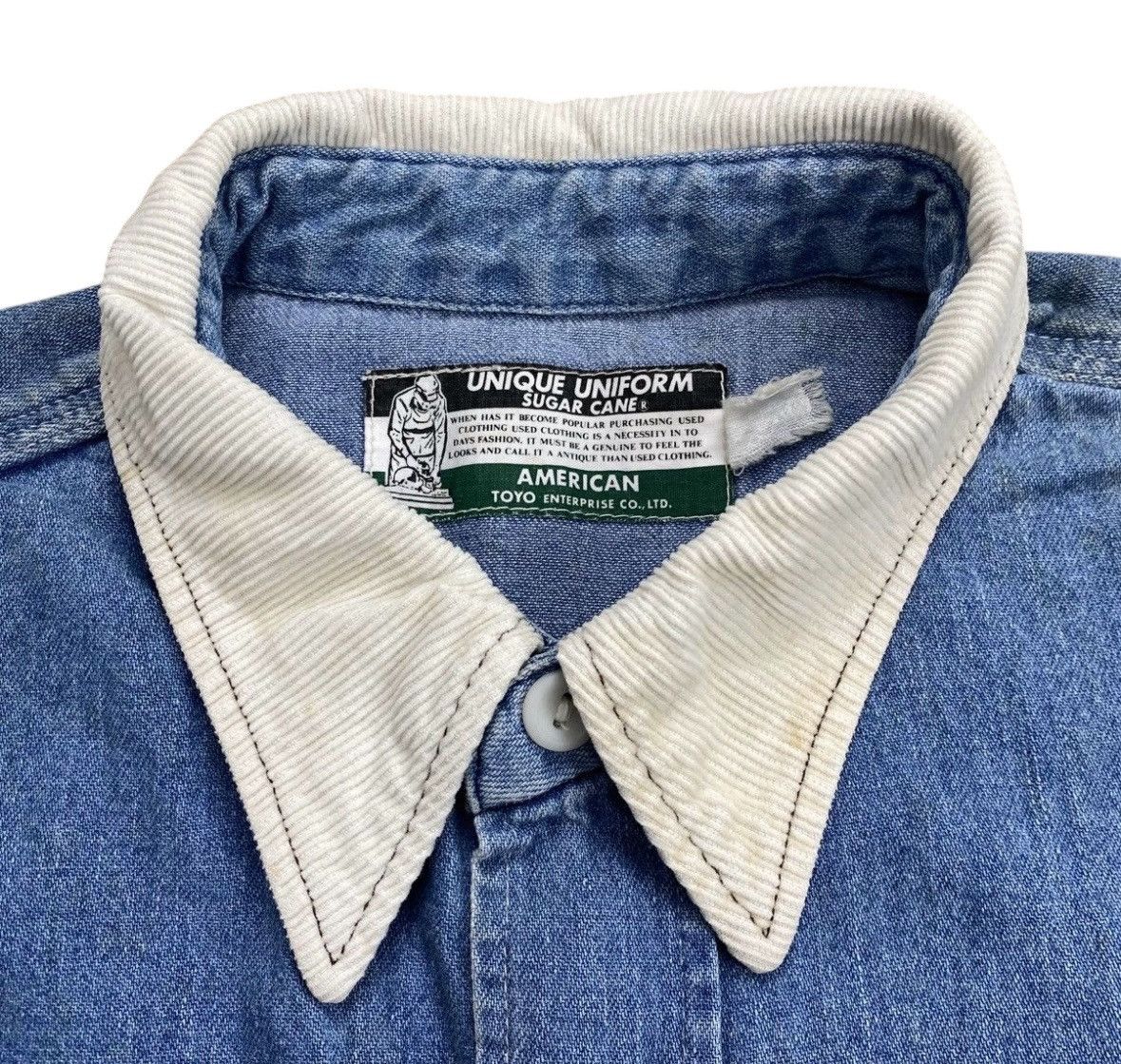Sugar Cane 1990s VINTAGE Sugar Cane Denim Jacket DOUBLE POCKET Size US L / EU 52-54 / 3 - 3 Thumbnail