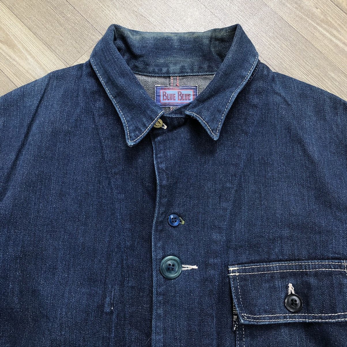 Blue Blue Japan × Vintage 1990s Vintage Blue Blue Japan Selvedge Chore Jacket Size US M / EU 48-50 / 2 - 7 Thumbnail