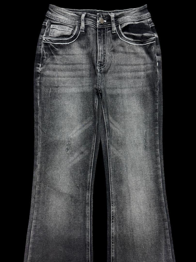 Vintage BELL BOTTOM Japanese Acid Washed Insane Bootcut Waist 25-26 Size US 26 / EU 42 - 3 Thumbnail