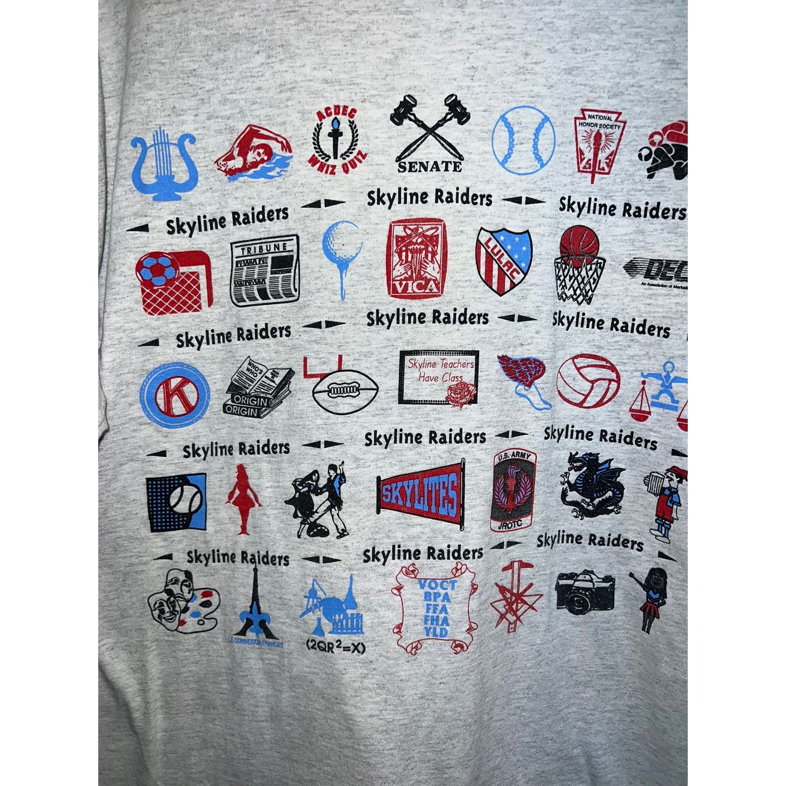 Vintage Vintage Skyline Shirt Skyline Raiders Dallas Texas Tee 90s L Size US L / EU 52-54 / 3 - 4 Thumbnail