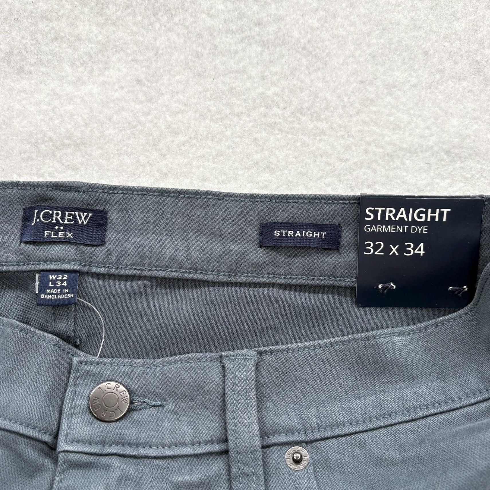 J.Crew J.CREW Straight Jeans Mens 32x34 Gray Denim 5-Pocket Cotton Polyester Stretch Garment Dye Jeans Size US 32 / EU 48 - 5 Thumbnail