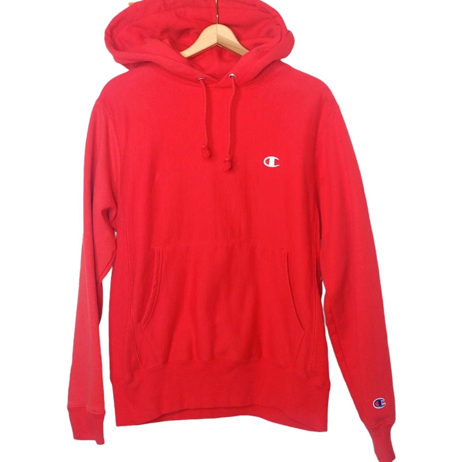Champion Champion Shirt Mens S Red Reverse Weave Sweatshirt Hooded Heavyweight Athletic Hoodie Size US S / EU 44-46 / 1 - 2 Thumbnail