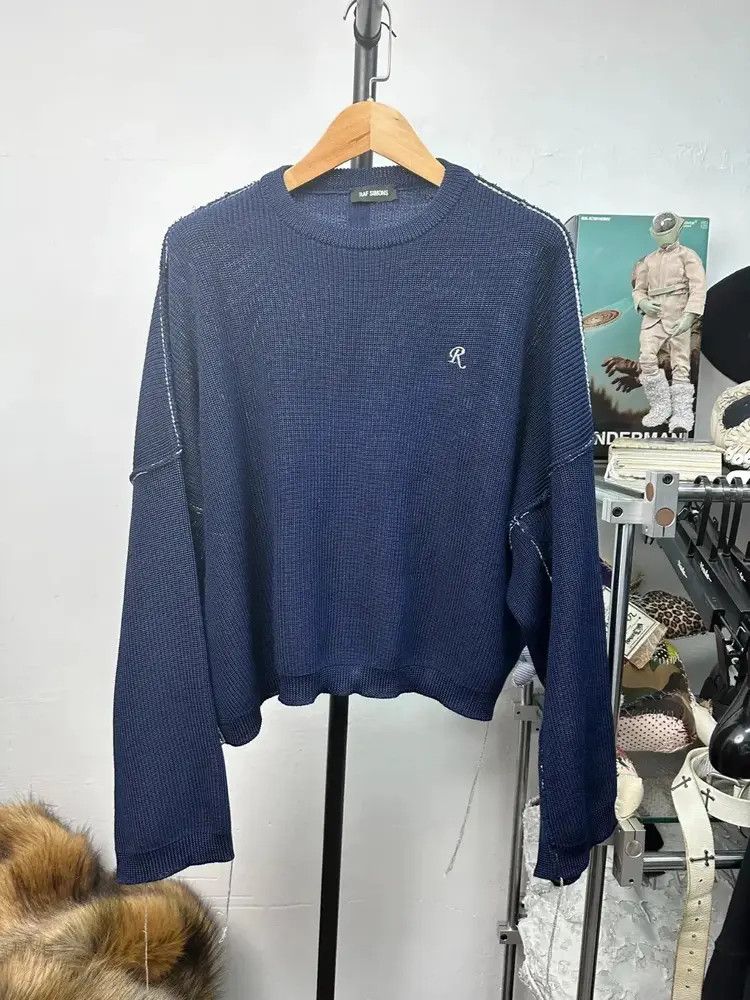 Raf Simons Raf Simons 19ss inside out small logo sweater | Grailed