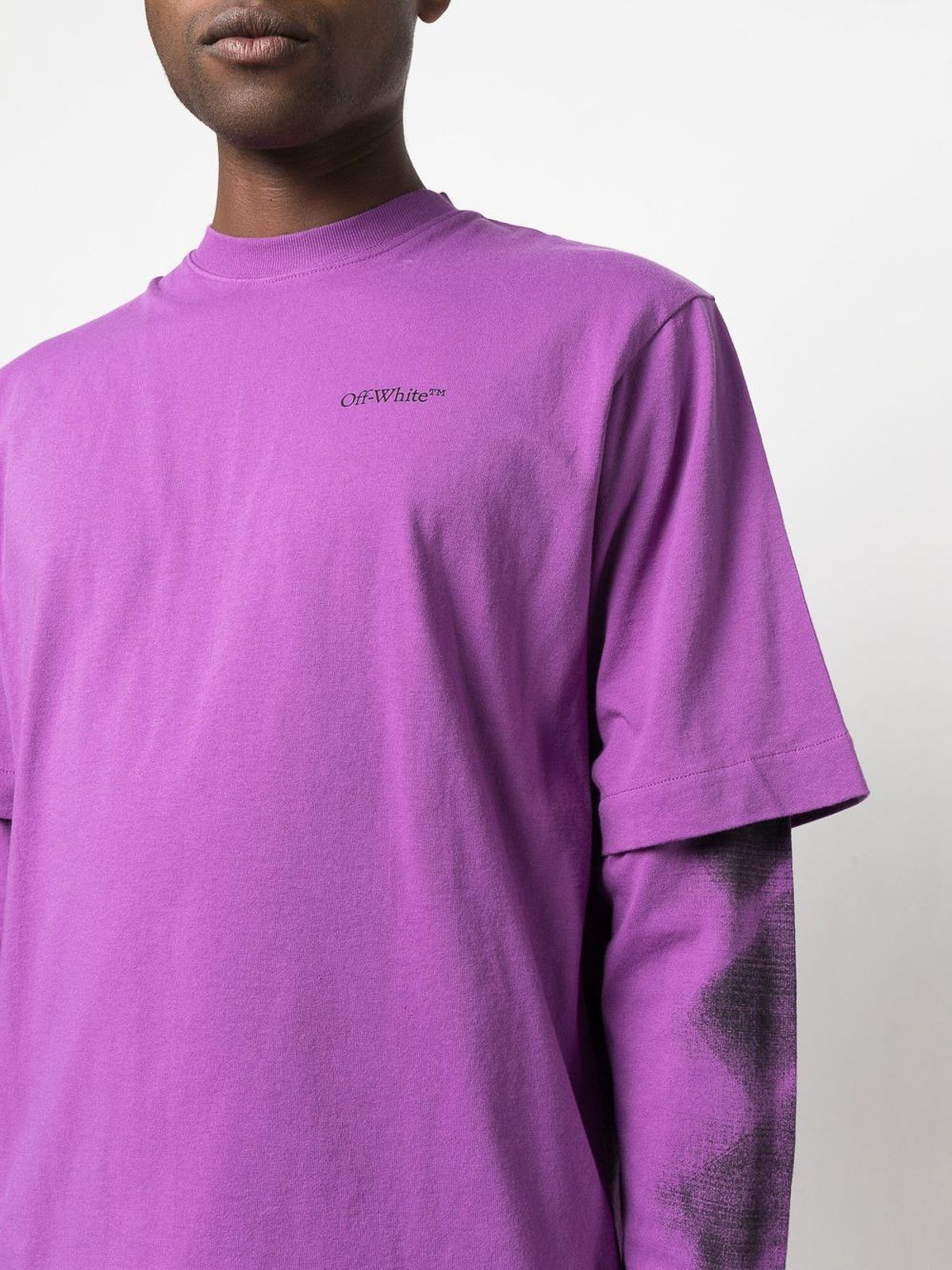 Off-White o1gr1nt0125 Jumbo Arrow Double L/S T-Shirt in Purple Size US M / EU 48-50 / 2 - 5 Thumbnail