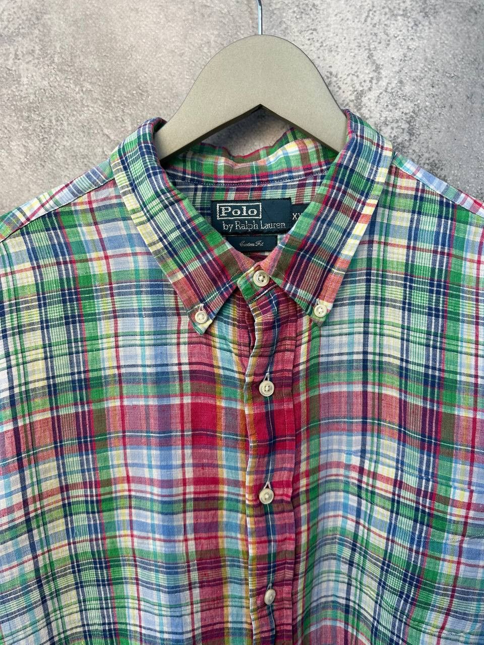 Linea Polo Ralph Lauren Vintage 100% Linen Shirt Plaid Size US XL / EU 56 / 4 - 4 Thumbnail