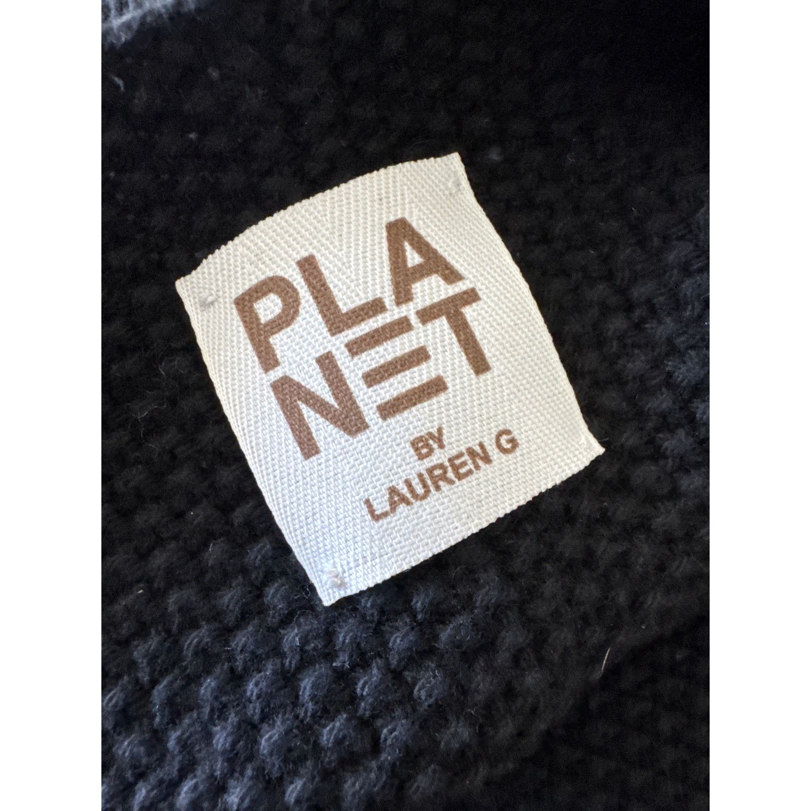 Other PLANET BY LAUREN G V Neck Chunky Knit Sweater Black Size ONE SIZE - 3 Thumbnail