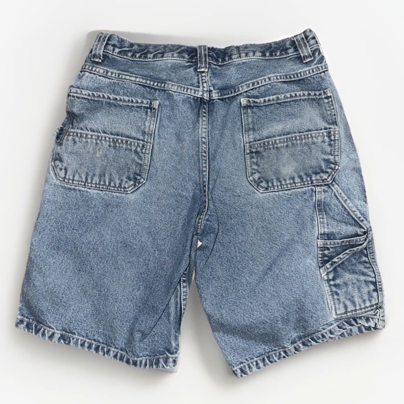Old Navy VINTAGE Old Navy Carpenter Denim Shorts Men Blue 31 Paint Splatter 90s Y2K Skater Leather? Size US 31 - 5 Thumbnail