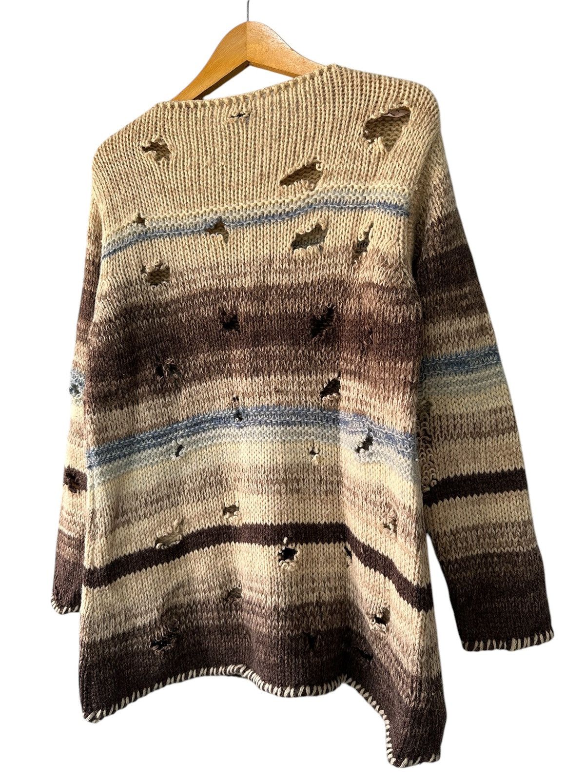 20471120 DISTRESSED knitwear "United Colors Of Benetton" Grunge STYLE Size US M / EU 48-50 / 2 - 5 Thumbnail
