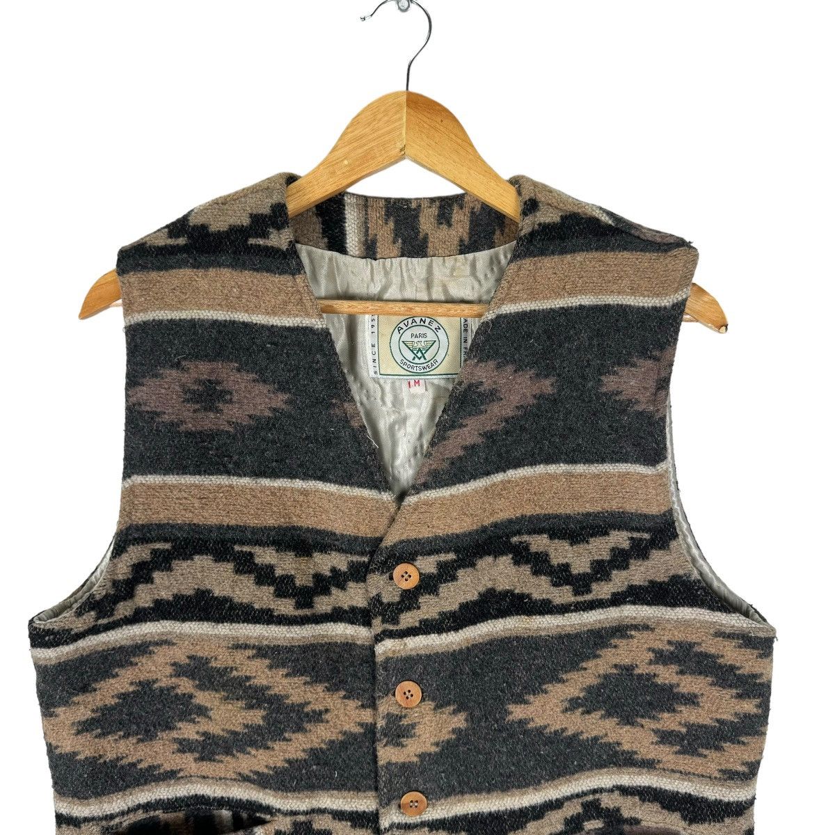 Native ❄️80s AVANEZ FRANCE AZTEC WOOL VEST LIKE CHIMAYO Size US M / EU 48-50 / 2 - 2 Thumbnail
