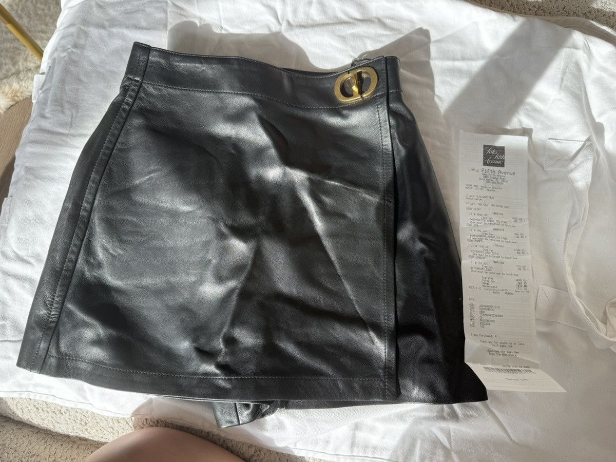 Dior Dior Skort with CD Buckle Black Lambskin Size 26" / US 2 / IT 38 - 9 Thumbnail