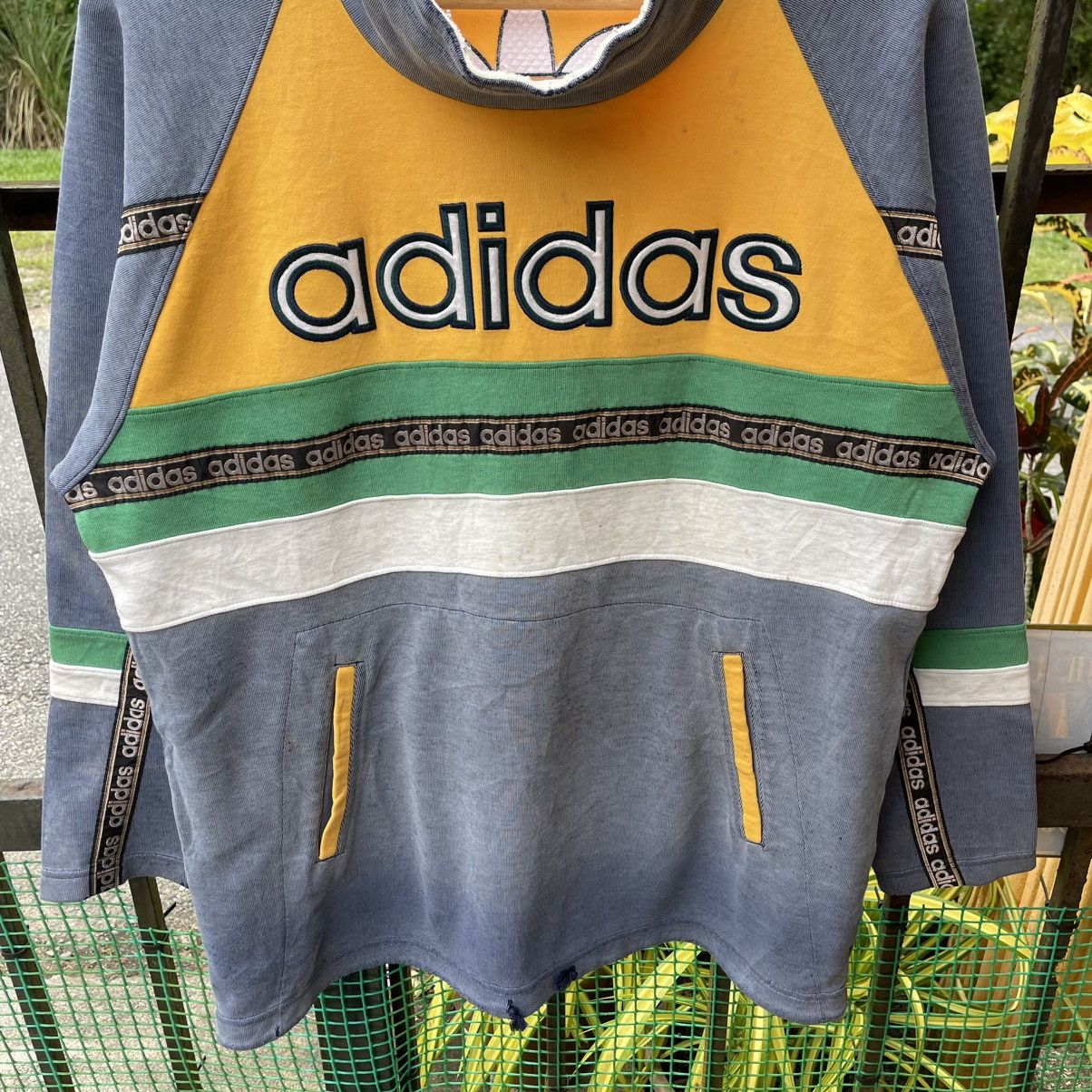 Adidas × Vintage 🔥Vintage Adidas Multicolour Sun Faded Distress Sweatshirts Size US M / EU 48-50 / 2 - 5 Thumbnail
