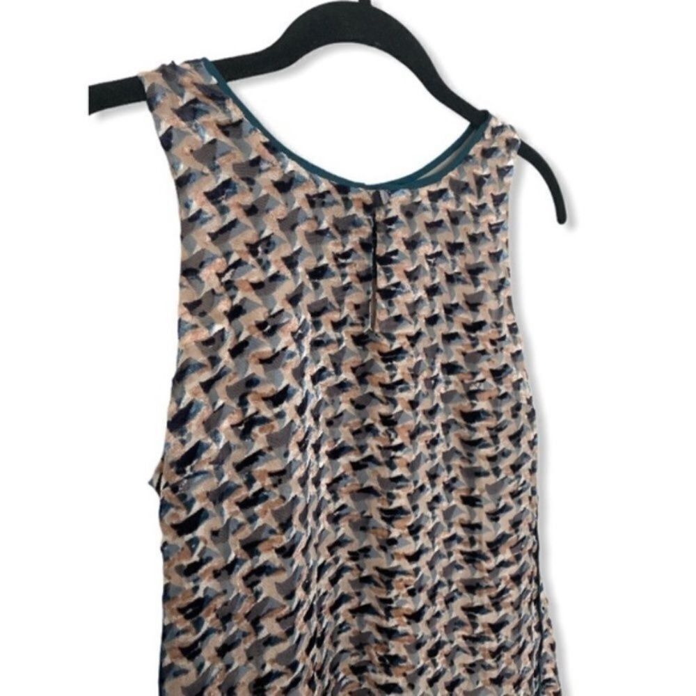 Marc by Marc Jacobs Marc by Marc Jacobs XS Puzzle Print Devore Velvet Sleeveless Size XS / US 0-2 / IT 36-38 - 5 Thumbnail
