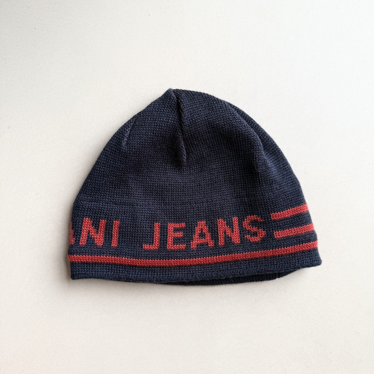 Giorgio Armani Vintage Armani Jeans Knitted Beanie Size ONE SIZE - 1 Thumbnail