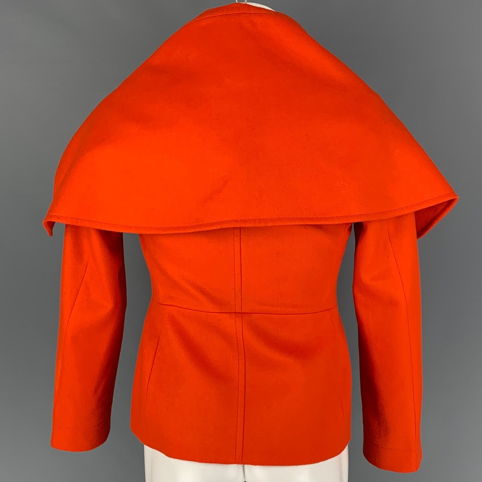 Walter Van Beirendonck FW 19 Size 36 Orange Wool Double Breasted Jacket Size US S / EU 44-46 / 1 - 3 Thumbnail