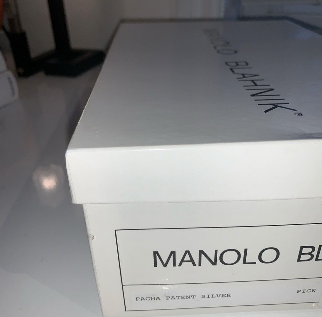 Manolo Blahnik MANOLO BLAHNIK Pacha Pump in clear Pvc and silver captoe Size US 10 / IT 40 - 14 Thumbnail