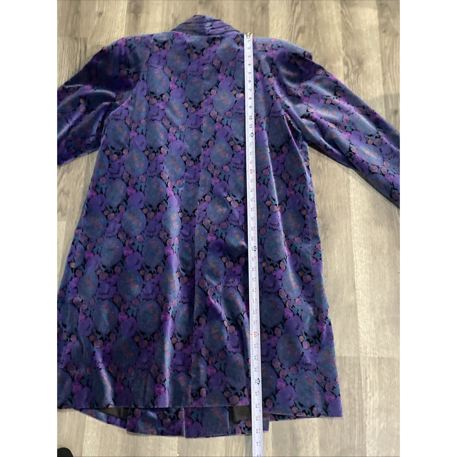 Other Portrait JL DeBall Velvet Opera Coat Purple Paisley Vintage Size XS / US 0-2 / IT 36-38 - 11 Thumbnail
