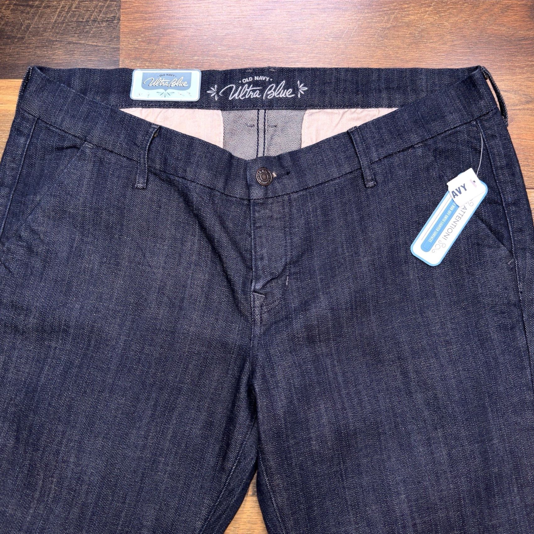 Old Navy Old Navy Diva Crop Pants Womens 14 Regular Low Rise Stretch Denim Blue Cotton Blend Straight Leg New with tags Size 36" / US 14 / IT 50 - 2 Thumbnail
