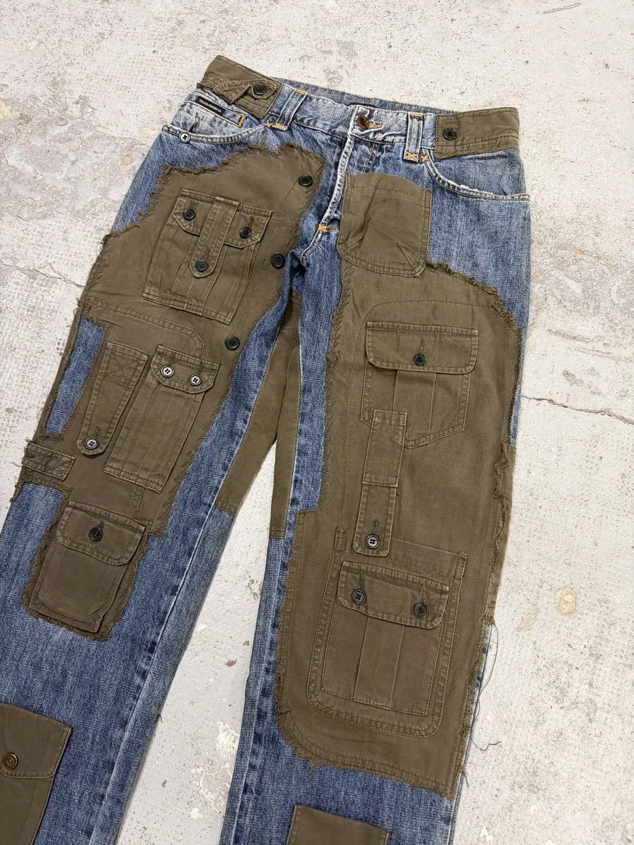 Dolce & Gabbana FW2005 Dolce & Gabbana Hybrid Khaki Multi-Pocket Cargo Denim Pants Size US 32 / EU 48 - 8 Thumbnail