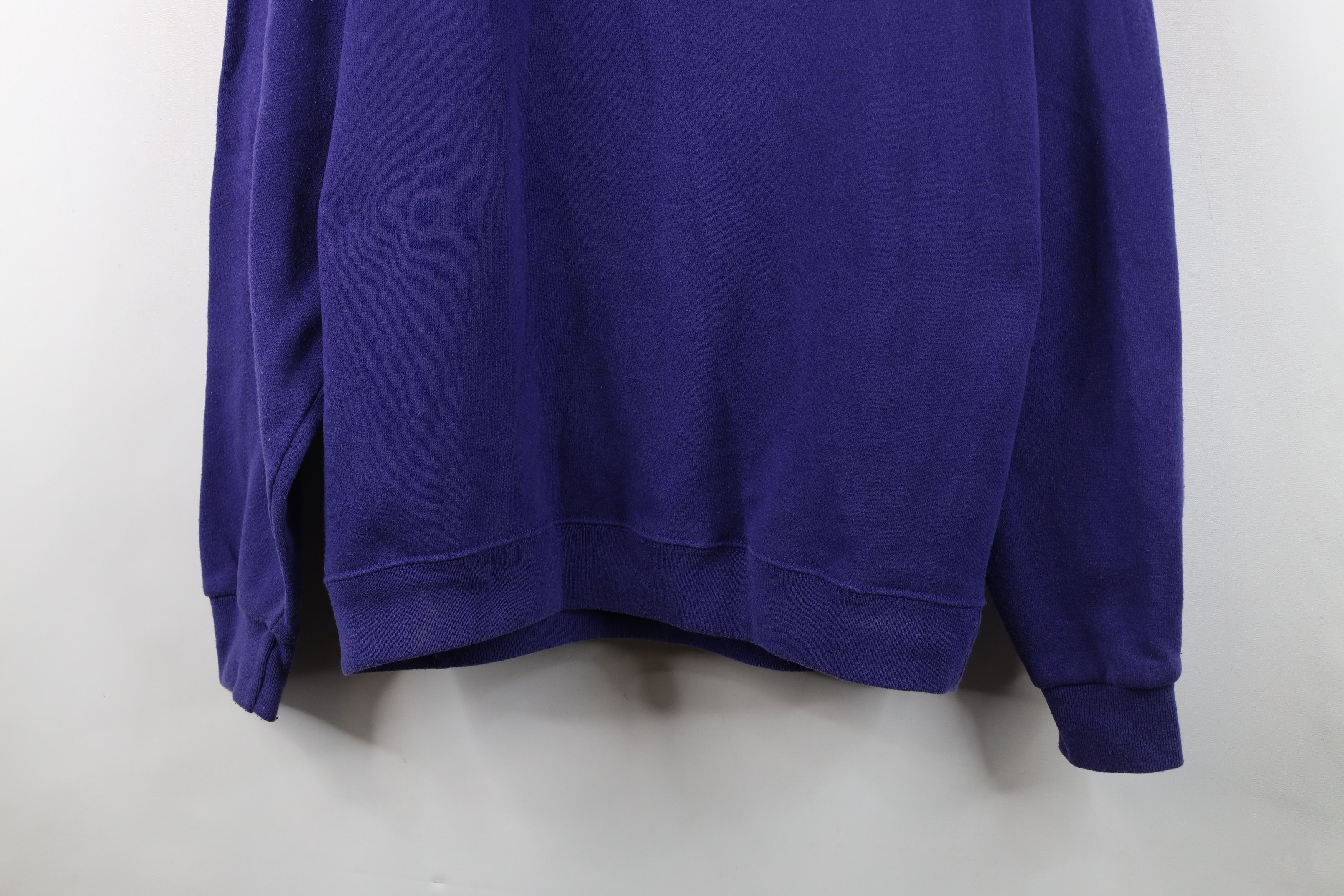 Vintage Vintage 90s Streetwear Heavyweight Sweatshirt Purple USA Size US XL / EU 56 / 4 - 3 Thumbnail
