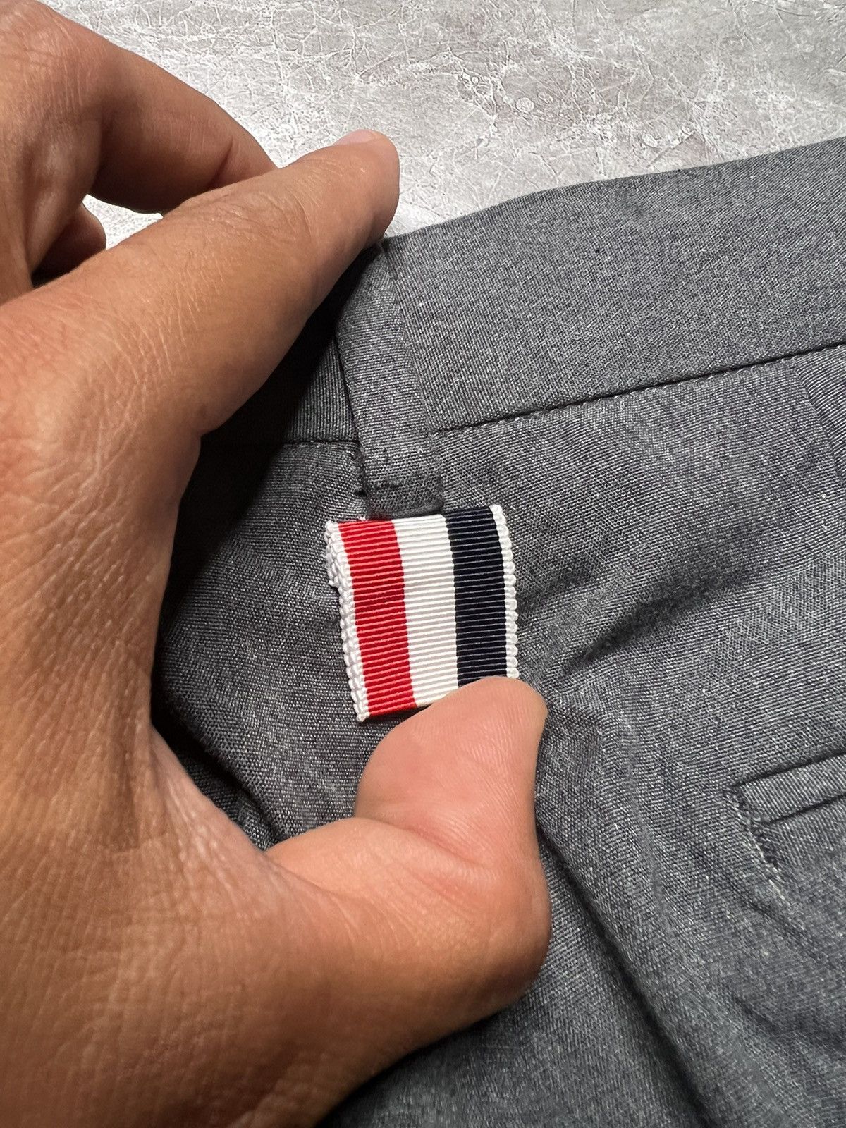 Thom Browne Thom Browne Grosgrain Stripe Cropped Chino Pants Size US 31 - 4 Thumbnail