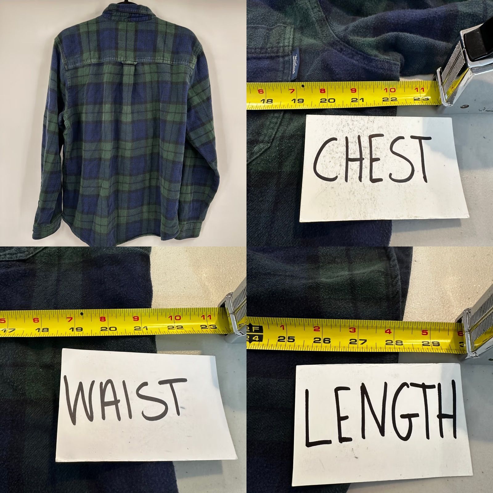 Vintage Woolrich Plaid Flannel Button Down Shirt Men XL Outdoor Woolrich Trout Run Button-Up Long Sleeve Casual Breathable Pockets Fall Winter Size US XL / EU 56 / 4 - 8 Thumbnail