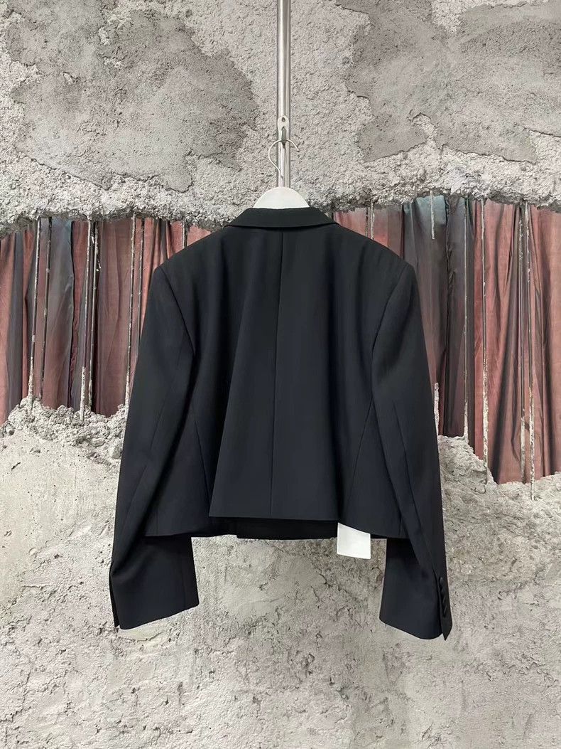Celine Celine Satin Black Suit Jacket Size US M / EU 48-50 / 2 - 2 Thumbnail