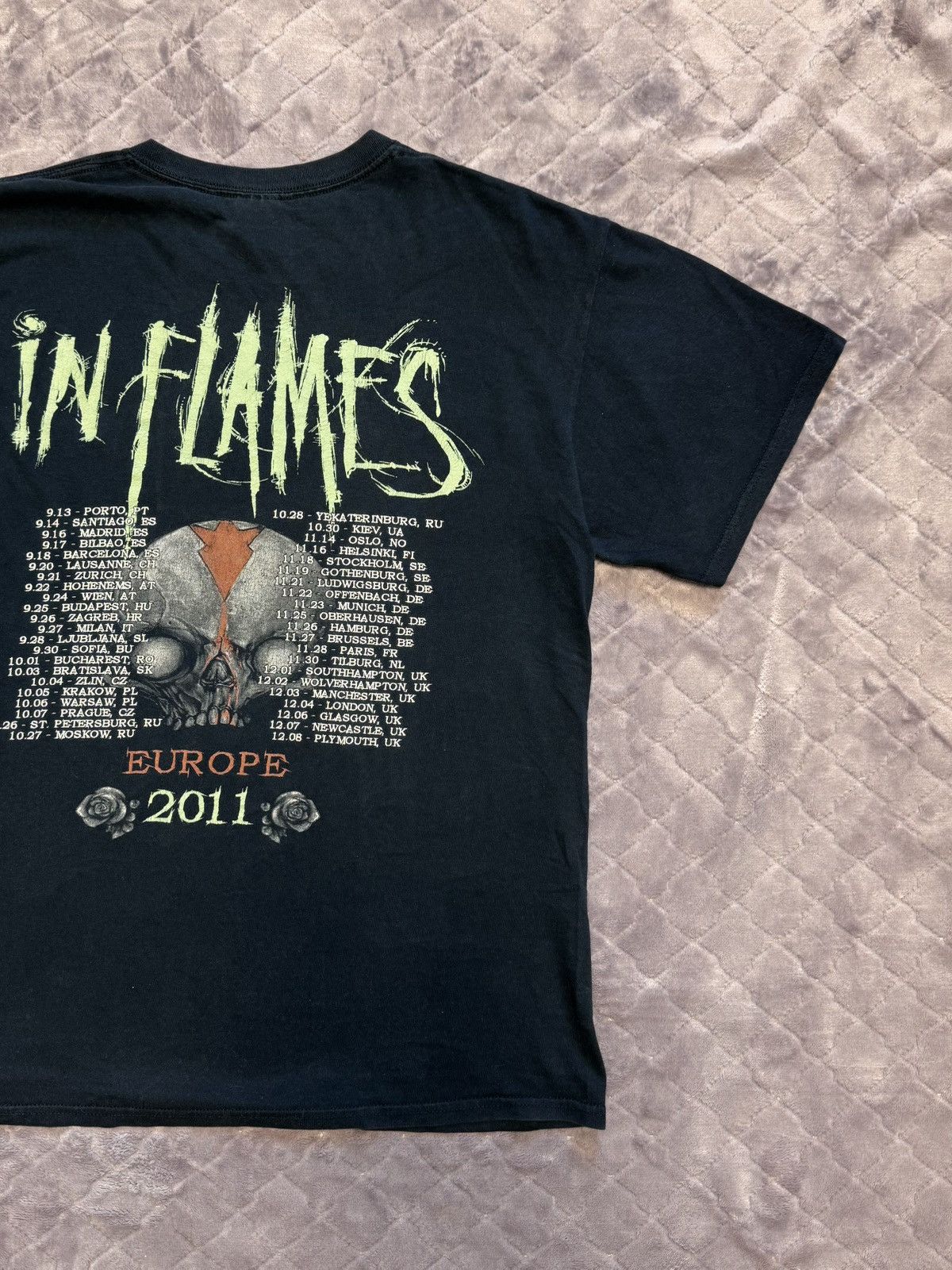 Band Tees × Vintage Vintage 2011 In Flames Band Rock Tee Shirt Size US L / EU 52-54 / 3 - 8 Thumbnail