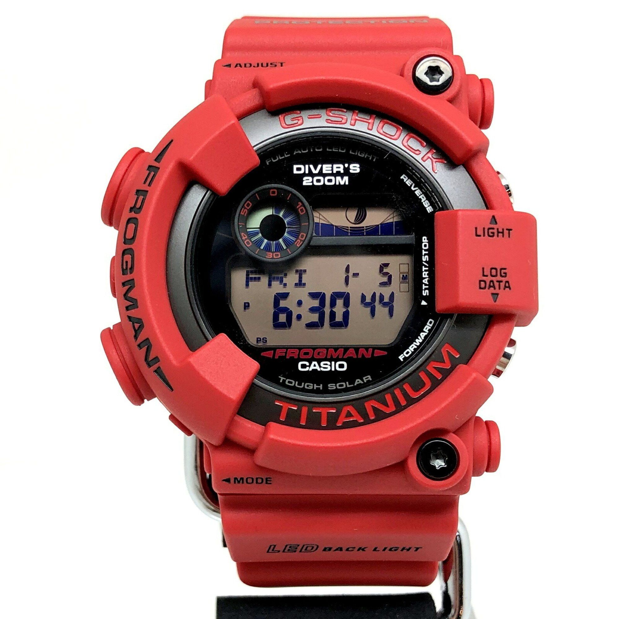 image of Casio G-Shock Watch Gw-8230Nt-4Jr Frogman 30Th Anniversary Reprint Model Red Digital Tough Solar Me