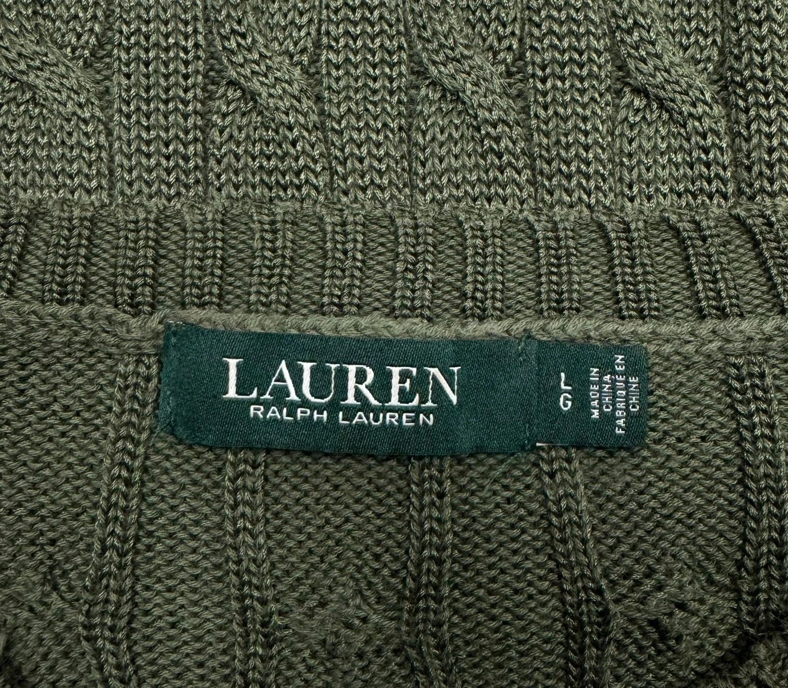 Lauren Ralph Lauren Lauren Ralph Lauren Cable Knit Sweater Tunic Cotton size L Size L / US 10 / IT 46 - 10 Thumbnail