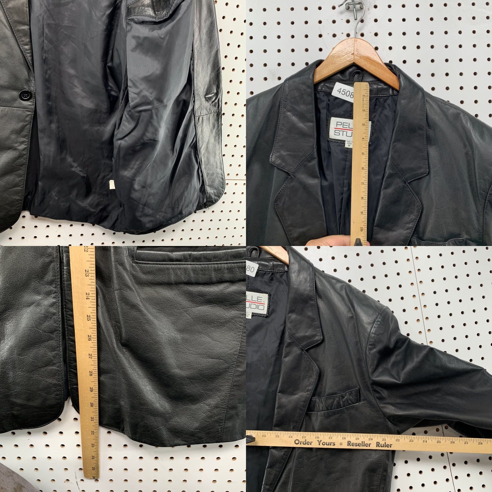 Vintage VINTAGE Pelle Studio Blazer Jacket Womens Medium Black One Button Business Size M / US 6-8 / IT 42-44 - 8 Thumbnail