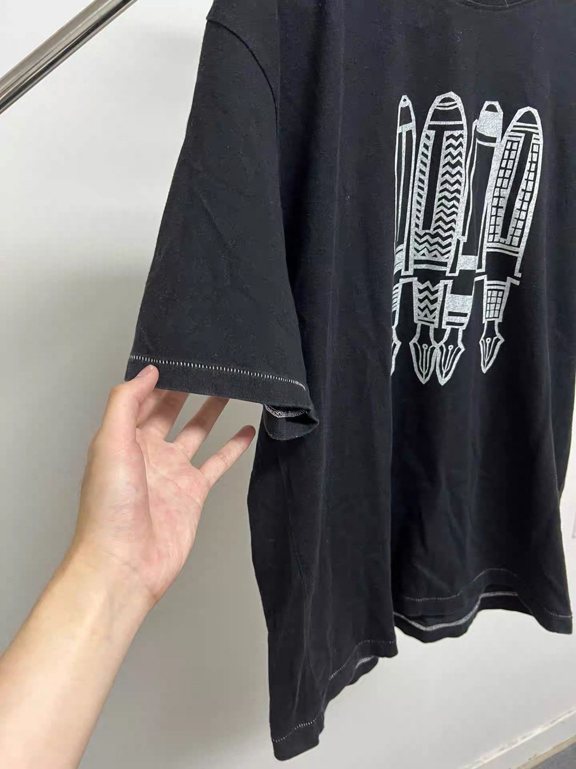 Issey Miyake Sz 4 Issey Miyake Pen Printing Tee Size US XL / EU 56 / 4 - 5 Thumbnail