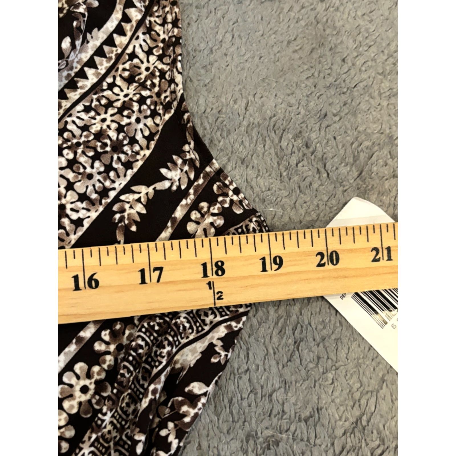 Vintage Connected Apparel Jumpsuit Womens 10 Brown Geometric Striped Flowy Boho Size 32" / US 10 / IT 46 - 4 Thumbnail