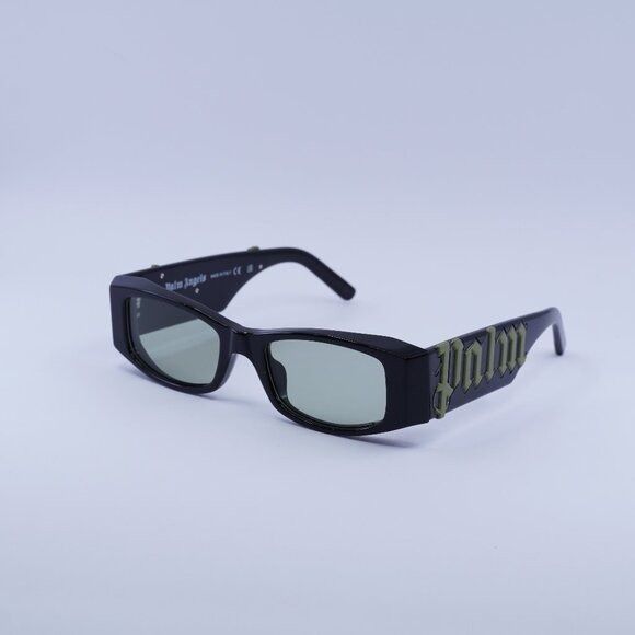Palm Angels Palm Angels PERI007 ANGEL 1055 Sunglasses Black Rectangle Size ONE SIZE - 4 Thumbnail