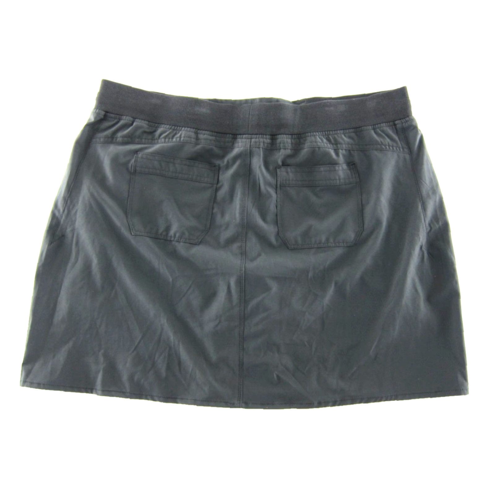 Vintage NWT Caffe Marrakesh Grey Stretch Built In Shorts Skort Skirt Active Ease 16W Women Short Gray 40" waist 49" hip 19.5" waist to bottom hem Size 38" / US 16 / IT 52 - 2 Thumbnail