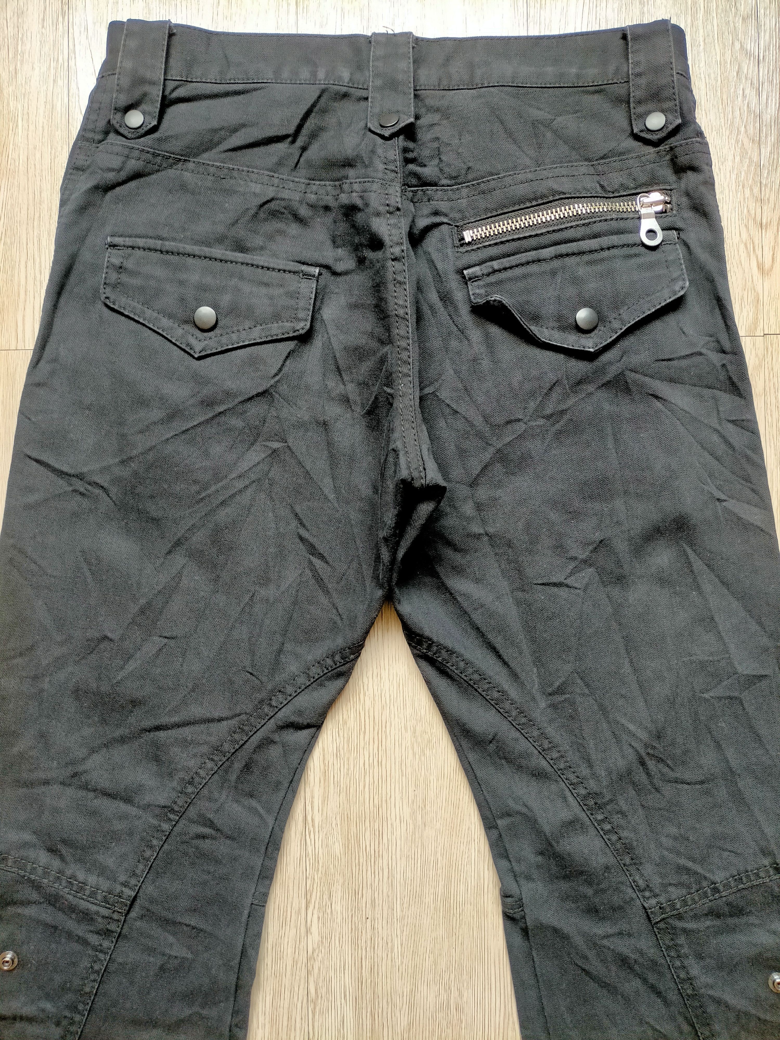 Tete Homme Tete Homme Flare Jeans Bondage Punk Style Black Denim Size US 30 / EU 46 - 15 Thumbnail