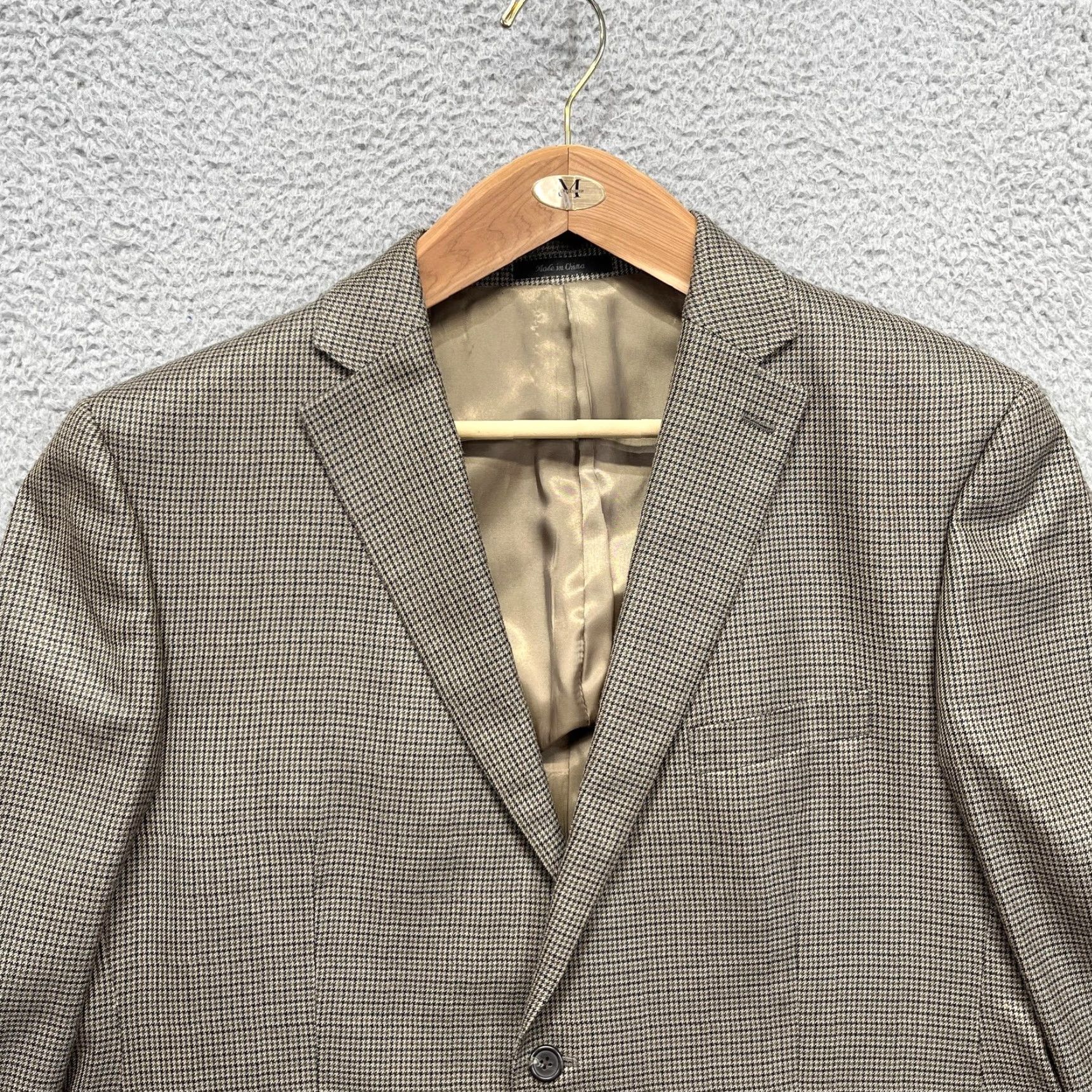 Ralph Lauren VINTAGE? No. Lauren Ralph Lauren Blazer Mens 48R Brown Silk Wool Check Tweed Sport Coat Shirt Jacket? Size 48R - 3 Thumbnail