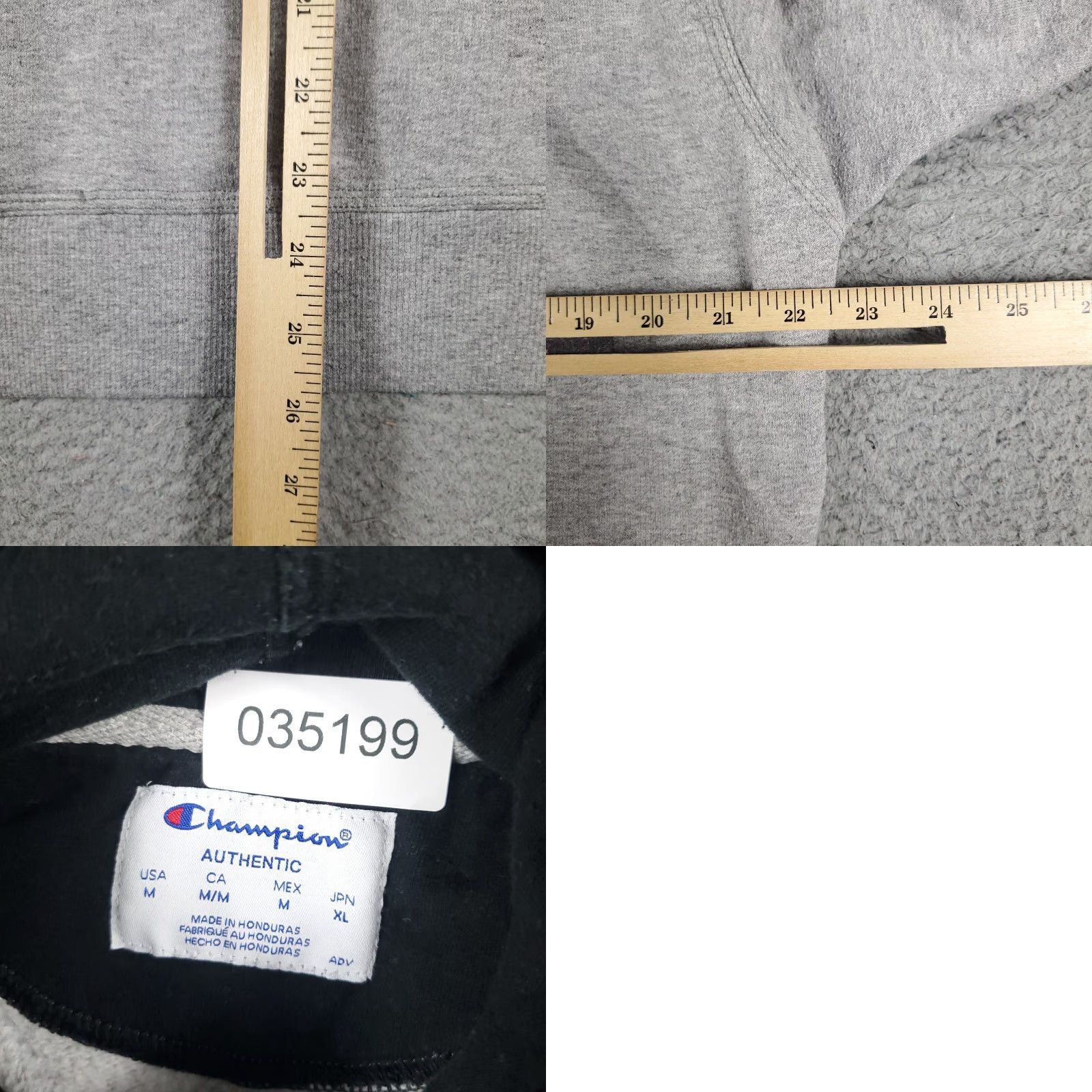 Champion VINTAGE Champion Hoodie Pullover Mens Medium Gray Casual All Seasons Sports Logo Size US M / EU 48-50 / 2 - 8 Thumbnail