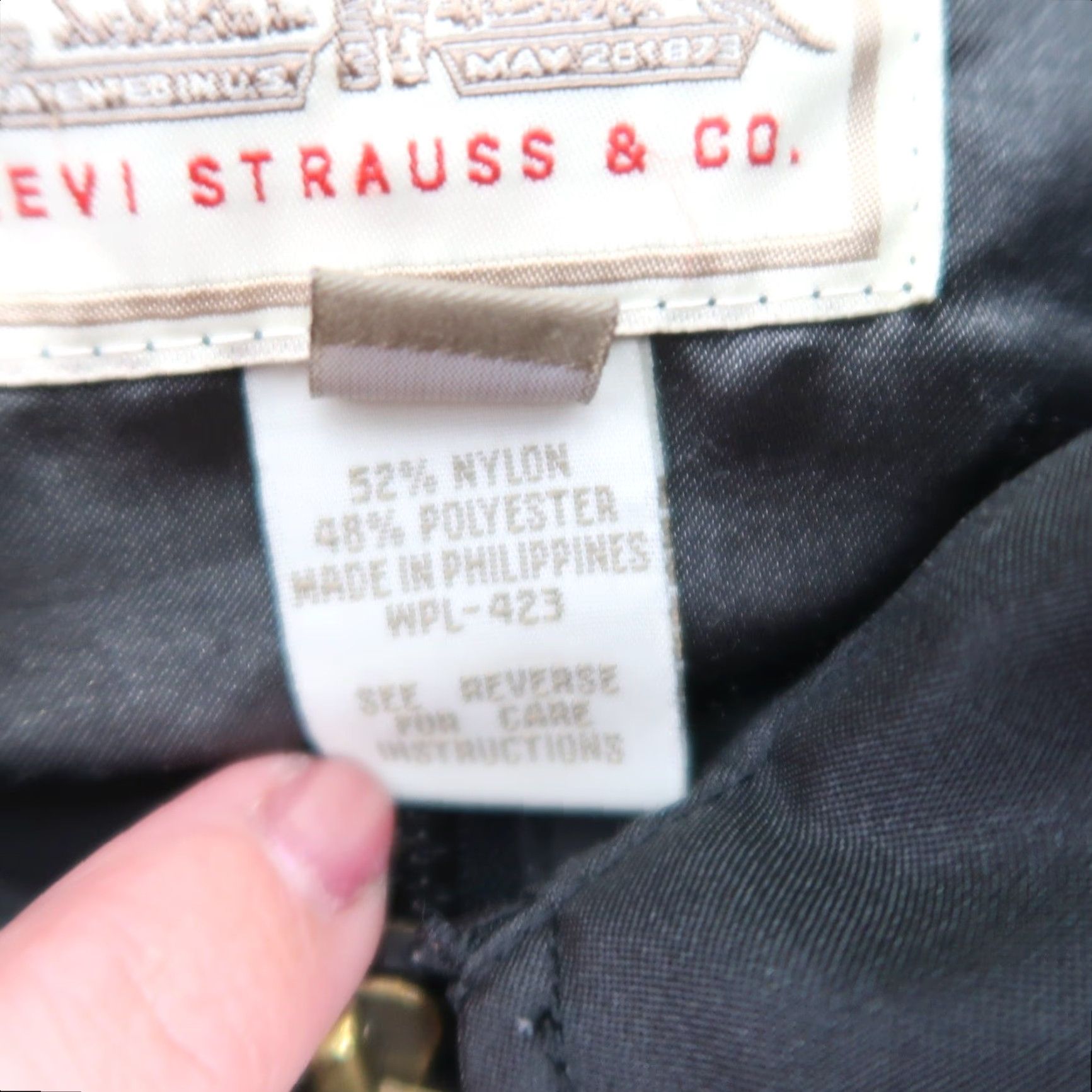 Levi's VINTAGE Levi's Black Nylon Windbreaker Zip Front Jacket Mens Large Size US L / EU 52-54 / 3 - 7 Thumbnail